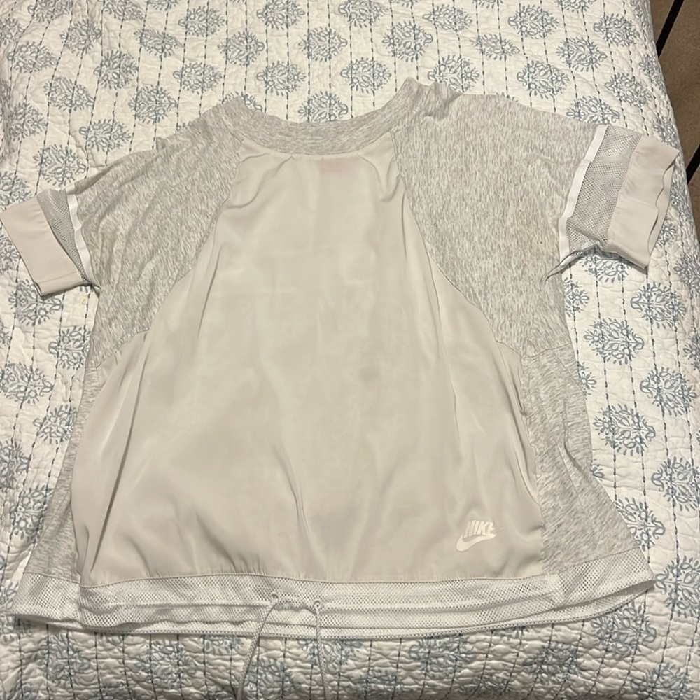 Sheer cinch waist Nike top